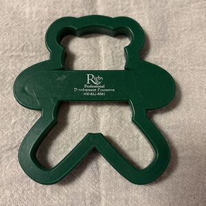 Green Advertising Teddy Bear Cookie Cutter 4 inches Rigby Professional Dev